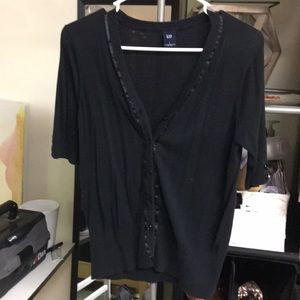 Cute little black cardigan, GAP. Size large.